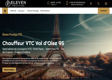 Création de site internet de Transport Chauffeur Taxi VTC dans Val-d'oise 95 et à Paris