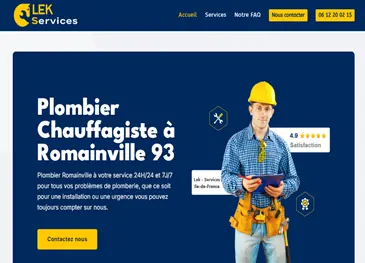Création de site internet de plombier chauffagiste dans 93 en Seine-Saint-Denis
