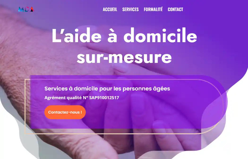 Création site internet d'association d'aide à domicile pour personnes agées et handicapées