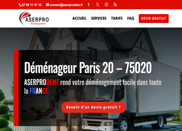 Création de site internet de déménagement dans 93 en Seine-Saint-Denis