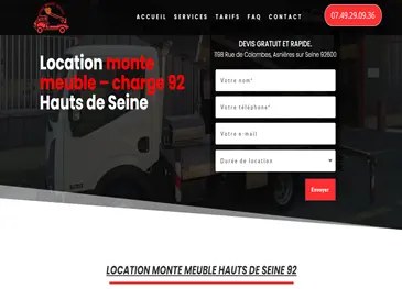 Création de site internet de déménagement et de monte meuble à Paris 75
