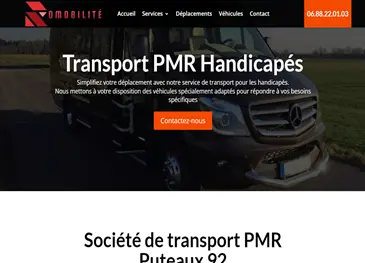Création de site internet de Transport Taxi PMR dans les Hauts de Seine 92 et loir-atlentique 44